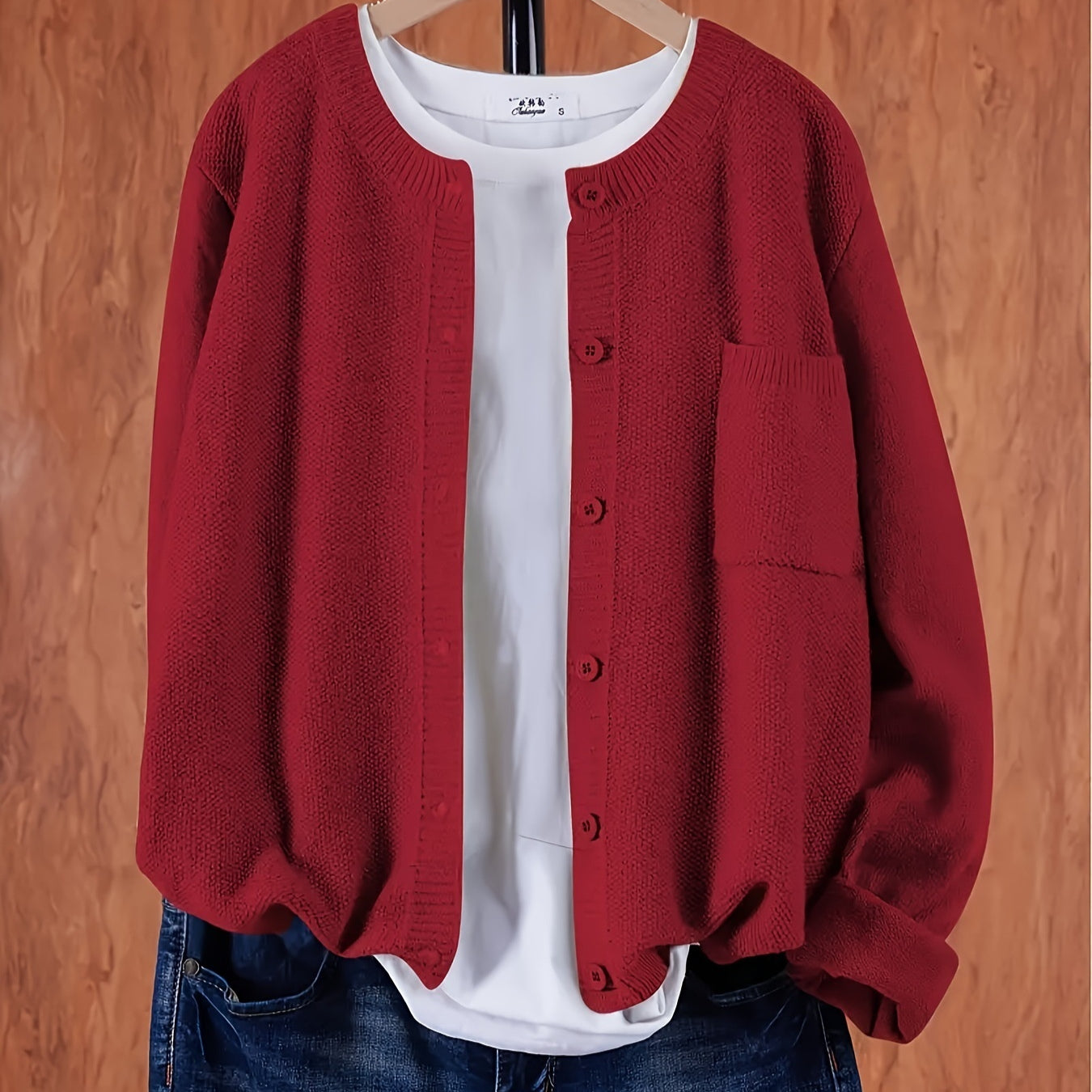 Annabel Ashcombe | Rose Pink Knitted Button-Front Cardigan