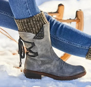 Niamh Lewis | Bottes d’hiver violettes en daim à lacets