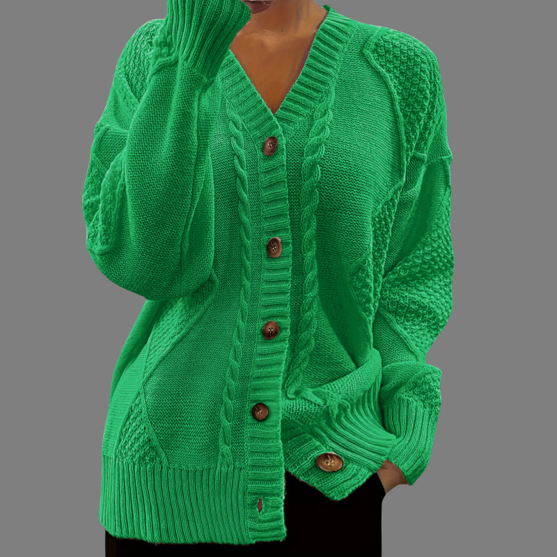 Harriet Wilson | Pink Cable-Knit Button Cardigan