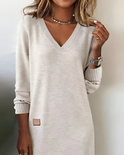 Georgina Clarke | Long Sleeve V-Neck Shift Dress
