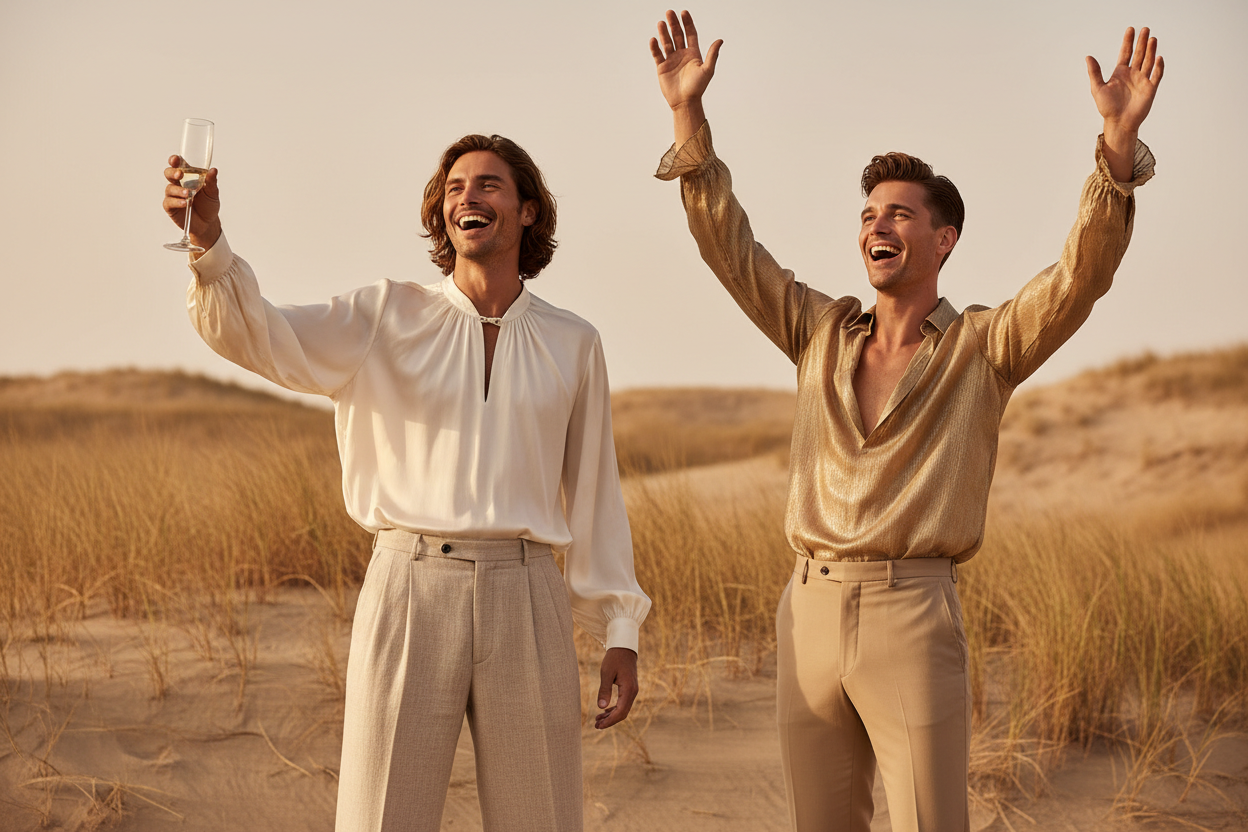 2-posh-gusy-wearing-a-blouse-nothing-else-like-a-blazer-or-anything-outside-in-a-beige-enviroment-cheering.png