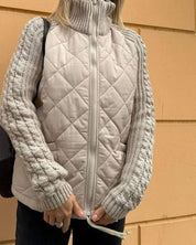 Clementine Radcliffe | Quilted Puffer Jacket With Knit Sleeves