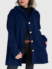 Grace Wood | Veste à capuche en velours côtelé pour femme