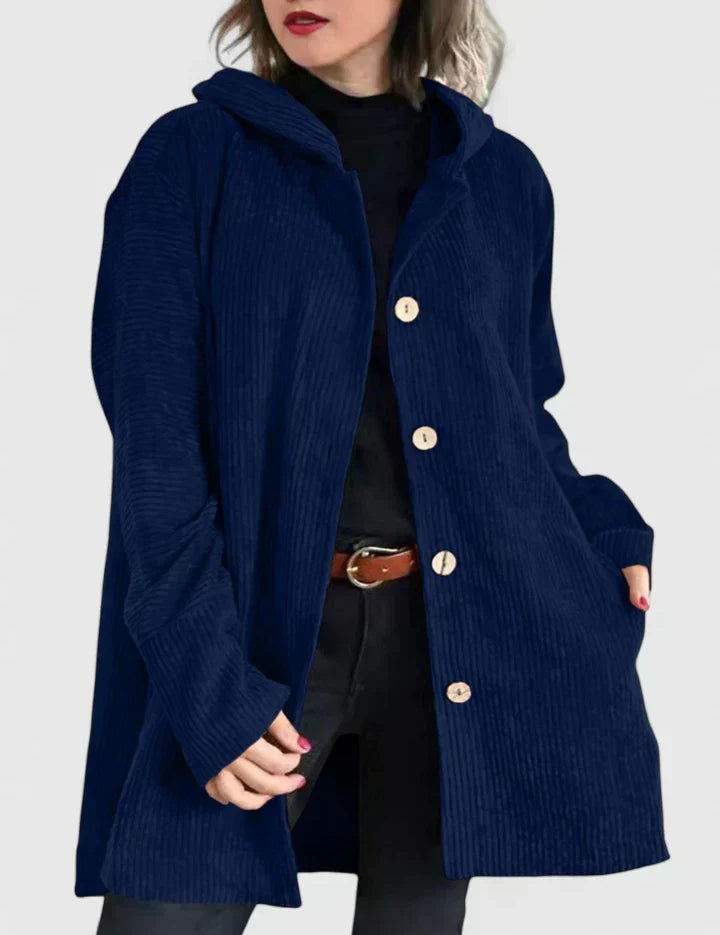 Grace Wood | Veste à capuche en velours côtelé pour femme