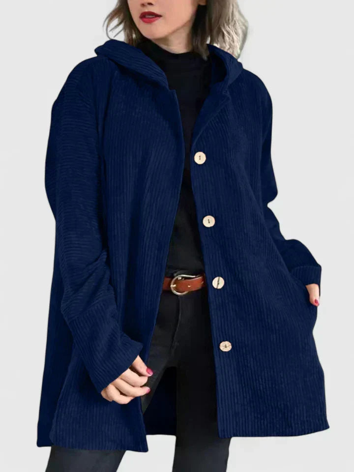 Grace Wood | Veste à capuche en velours côtelé pour femme