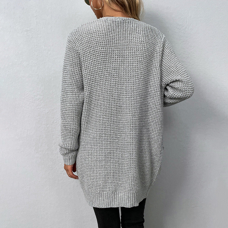 Tabitha Sutherland | Oversized Waffle-Knit Cardigan