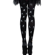 Skeleton Shimmer | Skull Halloween Tights For Women