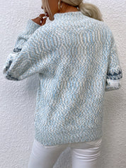 Bridget Faulkner | Cozy Snowflake Mock-Neck Sweater