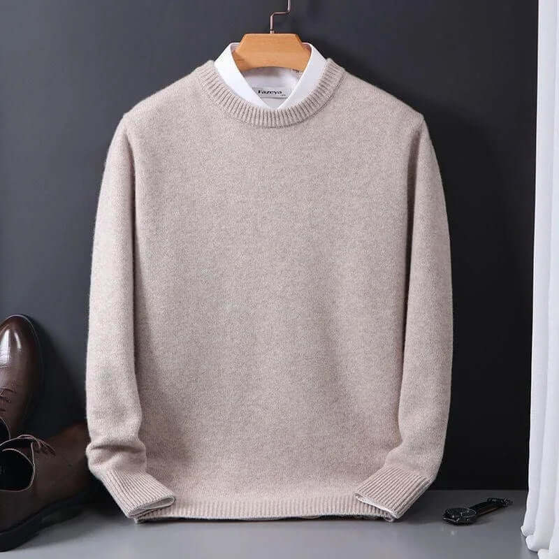Oliver Bennett | Pull en maille douce et luxueuse à col rond pour homme