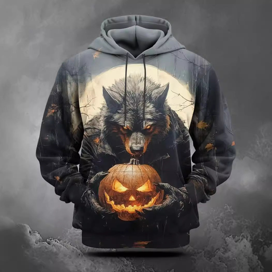 Ember Fang | Sweat à capuche d’Halloween citrouille lumineuse pour homme
