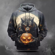 Ember Fang | Sweat à capuche d’Halloween citrouille lumineuse pour homme