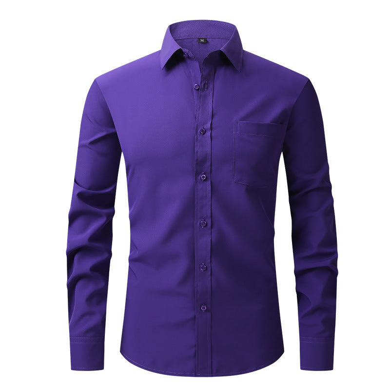 Chemise habillée blanche classique à manches longues Edward Clarke