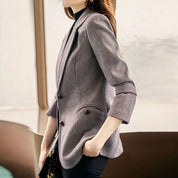 Beatrice Hall | Herringbone Wool Blazer with Tailored Fit