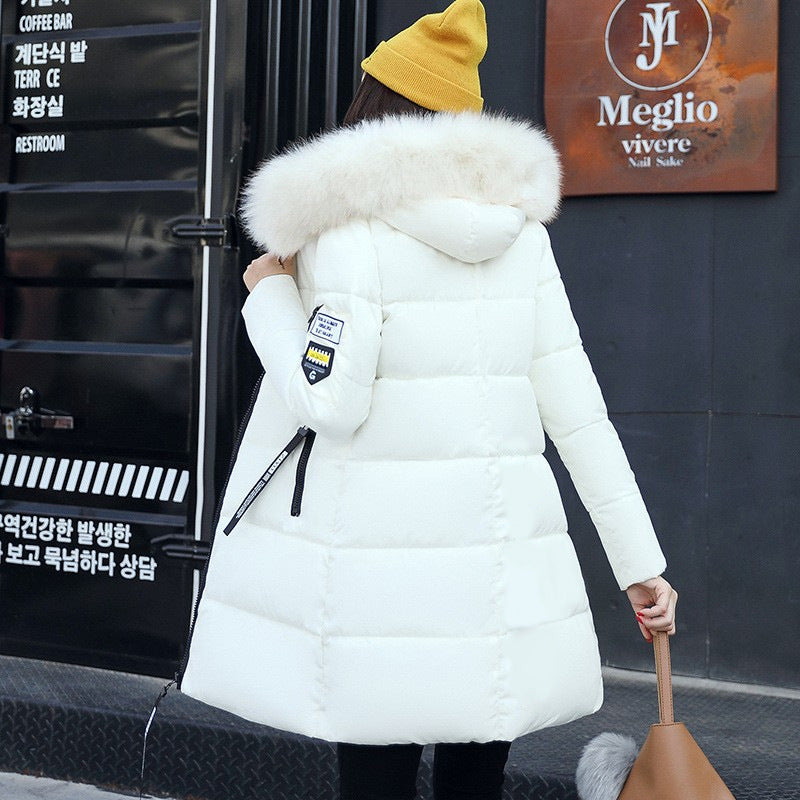 Poppy Edwards | Mint Green Faux Fur Hood Puffer Coat