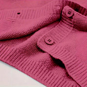 Annabel Ashcombe | Rose Pink Knitted Button-Front Cardigan