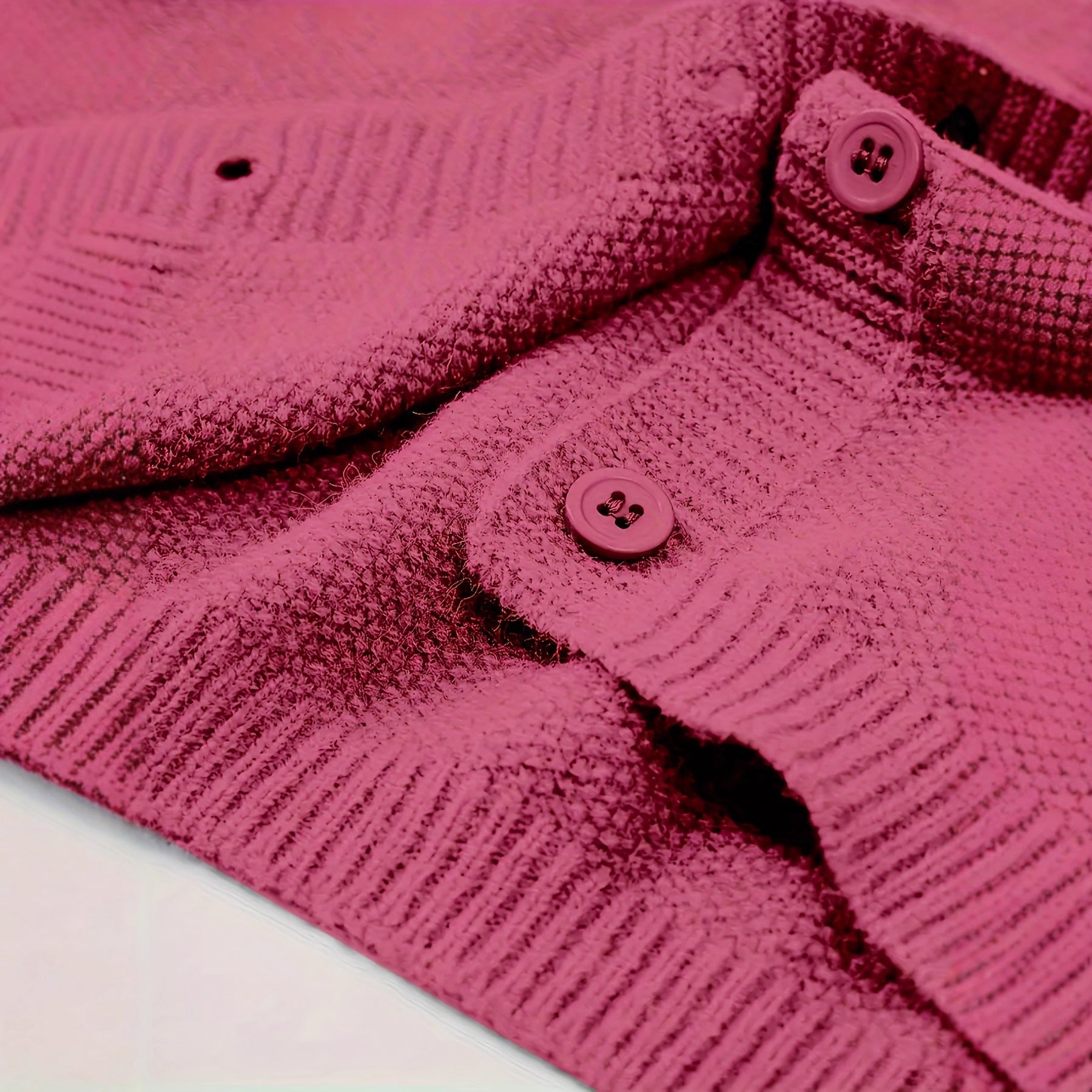 Annabel Ashcombe | Rose Pink Knitted Button-Front Cardigan