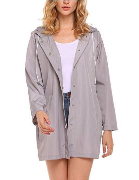Daisy Marsh | Hooded Lightweight Raincoat with Drawstring Hood