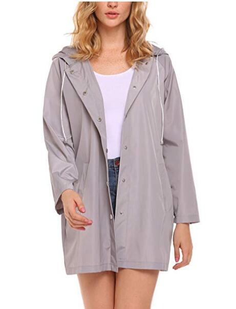 Daisy Marsh | Hooded Lightweight Raincoat with Drawstring Hood