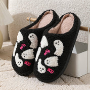 Ghostly Grin | Ghost Halloween Slippers For Women