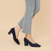 Cecily Clarke | Textured Block Heel Pumps With Arch Support