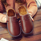 Lydia Baker | Chaussons en cuir doublés de fourrure avec semelle imperméable