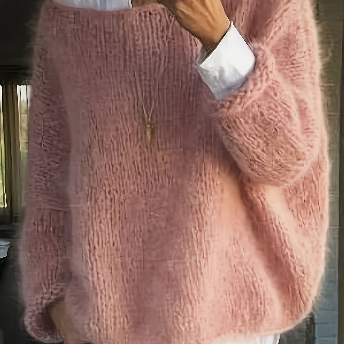 Cecily Hall | Relaxed Crew Neck Sweater in Olive Green