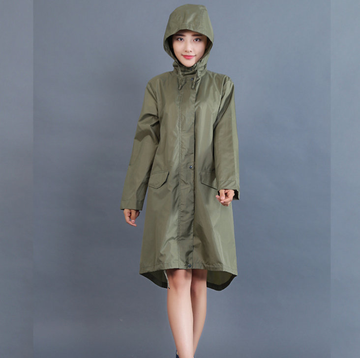 Eleanor Scott | Hooded Polka Dot Raincoat in Navy Blue