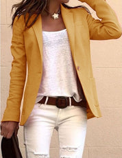 Harriet Robinson | Fitted Single-Button Blazer in Pink
