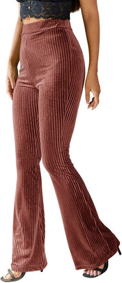 Phoebe Baker | Pantalon évasé côtelé en velours à taille haute