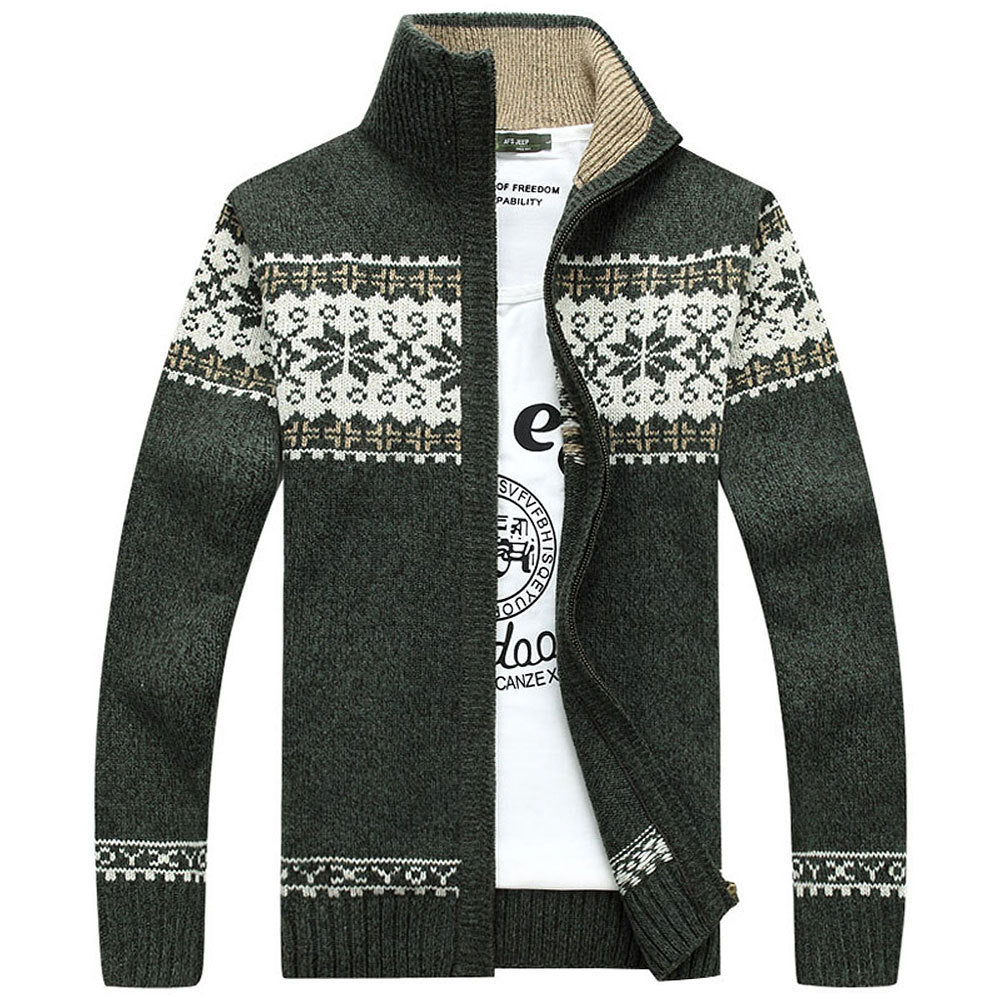 James Sinclair | Gilet zippé en maille à motif nordique