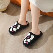 Ghostly Grin | Ghost Halloween Slippers For Women