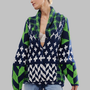 Freya Nolan | Geometric Print Oversized Cardigan