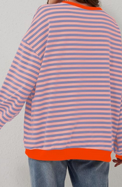 Isla Wilson | Striped Round-Neck Pullover