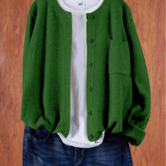 Annabel Ashcombe | Rose Pink Knitted Button-Front Cardigan