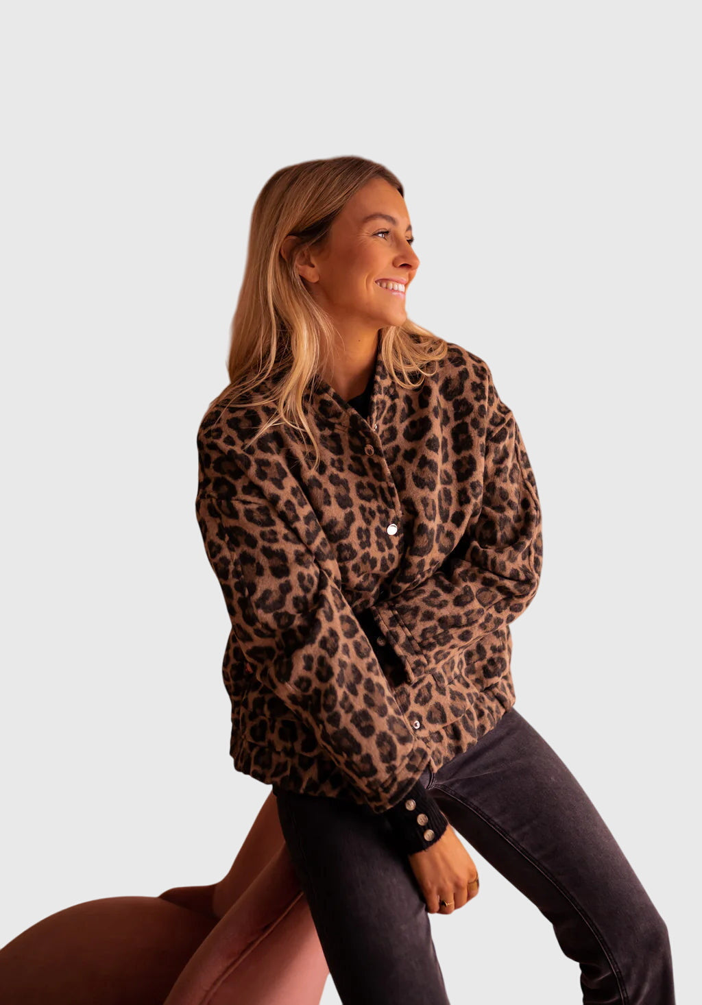 Matilda Ferris | Veste ample à imprimé léopard