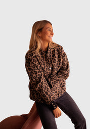 Matilda Ferris | Veste ample à imprimé léopard