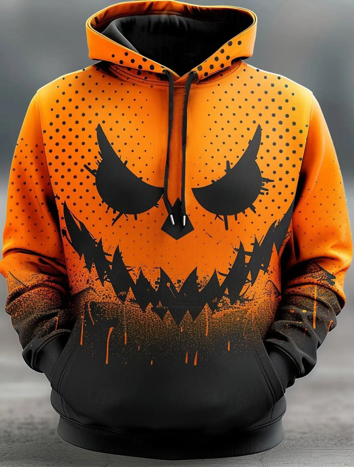 Ember Fang | Sweat à capuche d’Halloween citrouille lumineuse pour homme