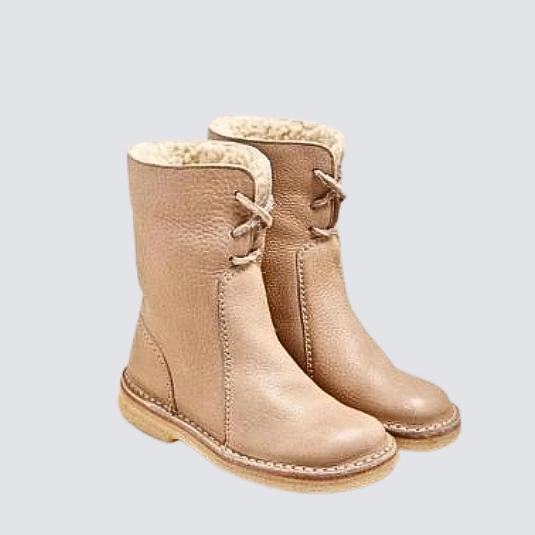 Hazel Redmond | Bottines en cuir doublées de peau lainée