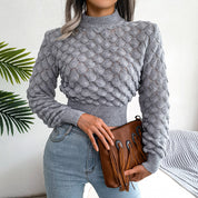Lydia Thomas | Cropped Textured Knit Sweater