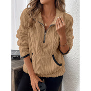 Millicent Edwards | Half-Zip Plush Fleece Sweater