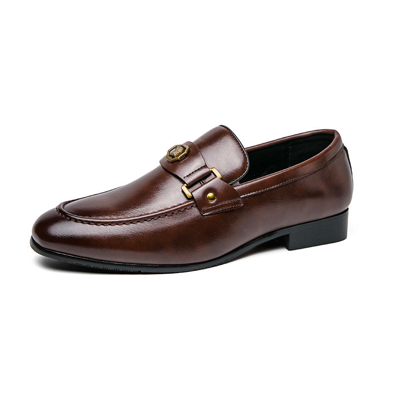 Desmond Baker | Metal-Buckle Leather Loafers For Men