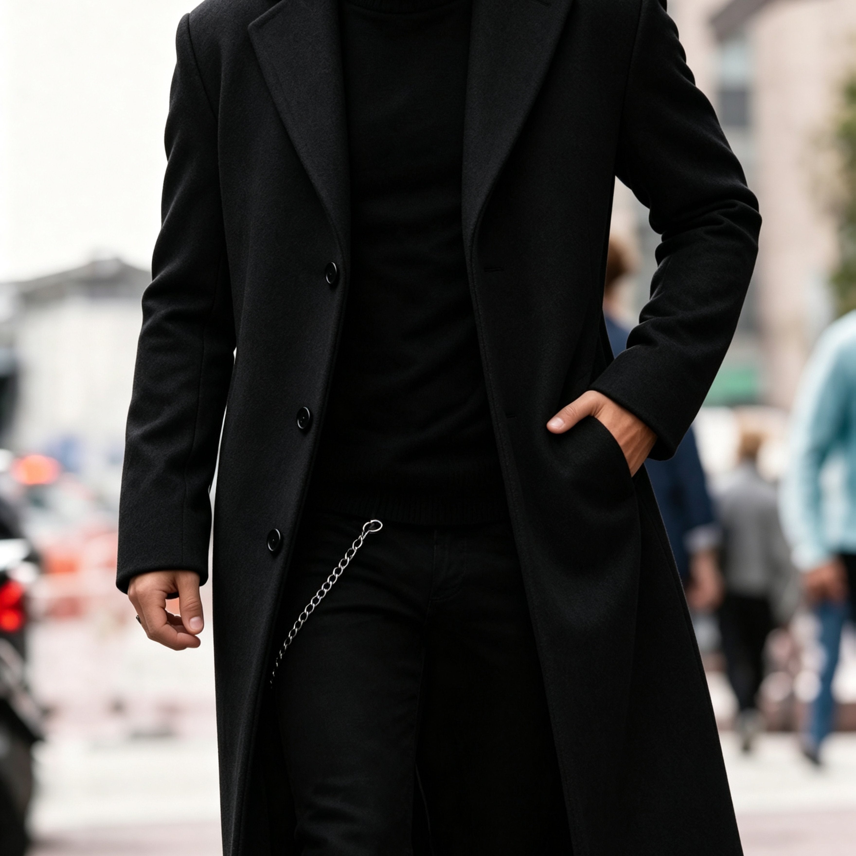 Matilda Harrison | Navy Tailored Longline Overcoat