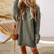Olivia Walker | Cable Knit Sweater Dress
