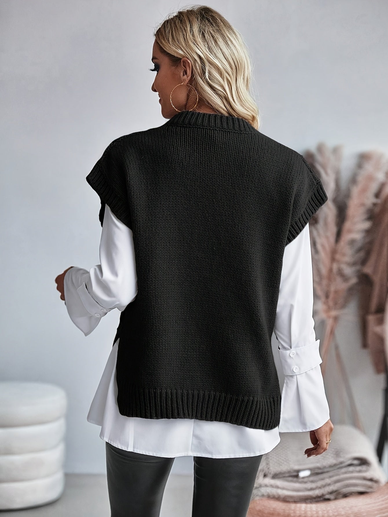Victoria Green | Cozy Cable-Knit Sweater Vest