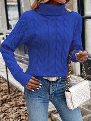 Freya Clarke | Cozy Cable-Knit Turtleneck Sweater