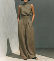 Genevieve Laurent | Linen Two Piece Set For Women