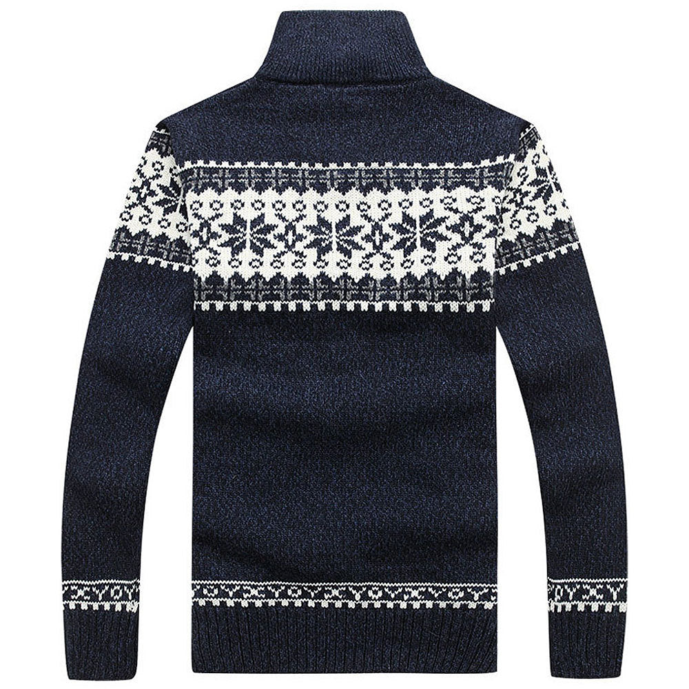 James Sinclair | Gilet zippé en maille à motif nordique