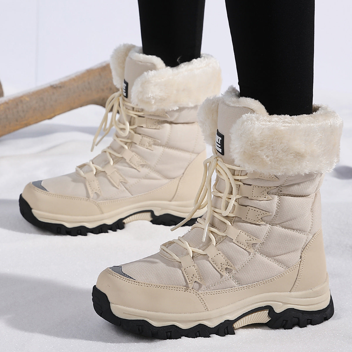 Verity Edwards | Bottes de neige imperméables à bordure en fausse fourrure