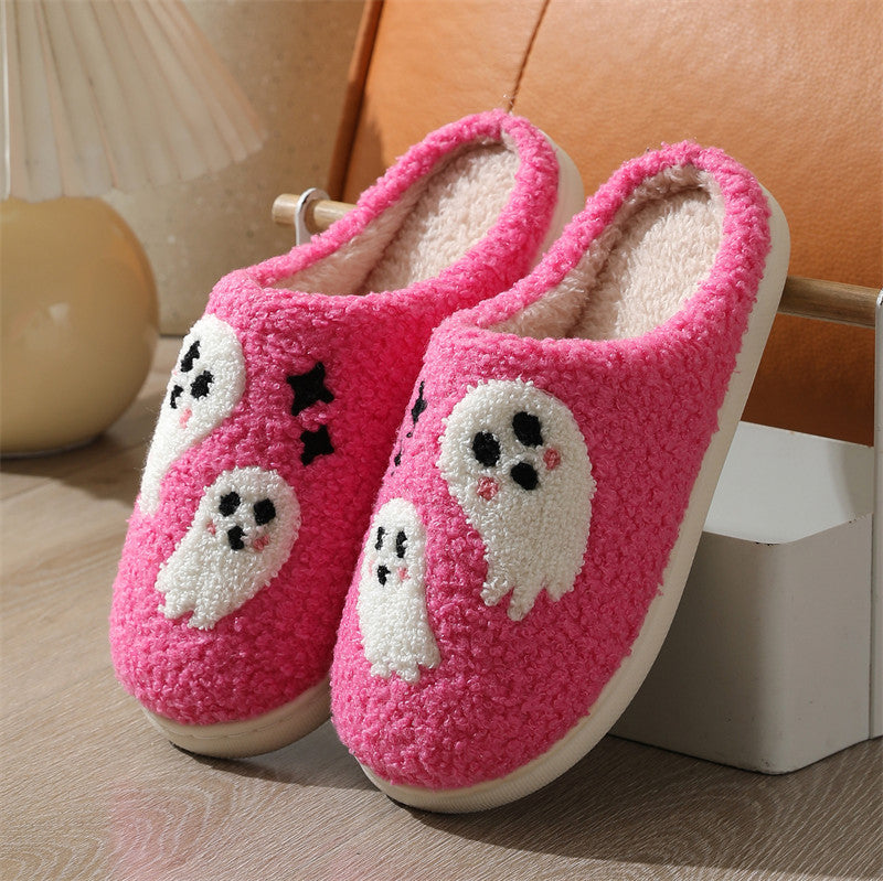 Ghostly Grin | Ghost Halloween Slippers For Women