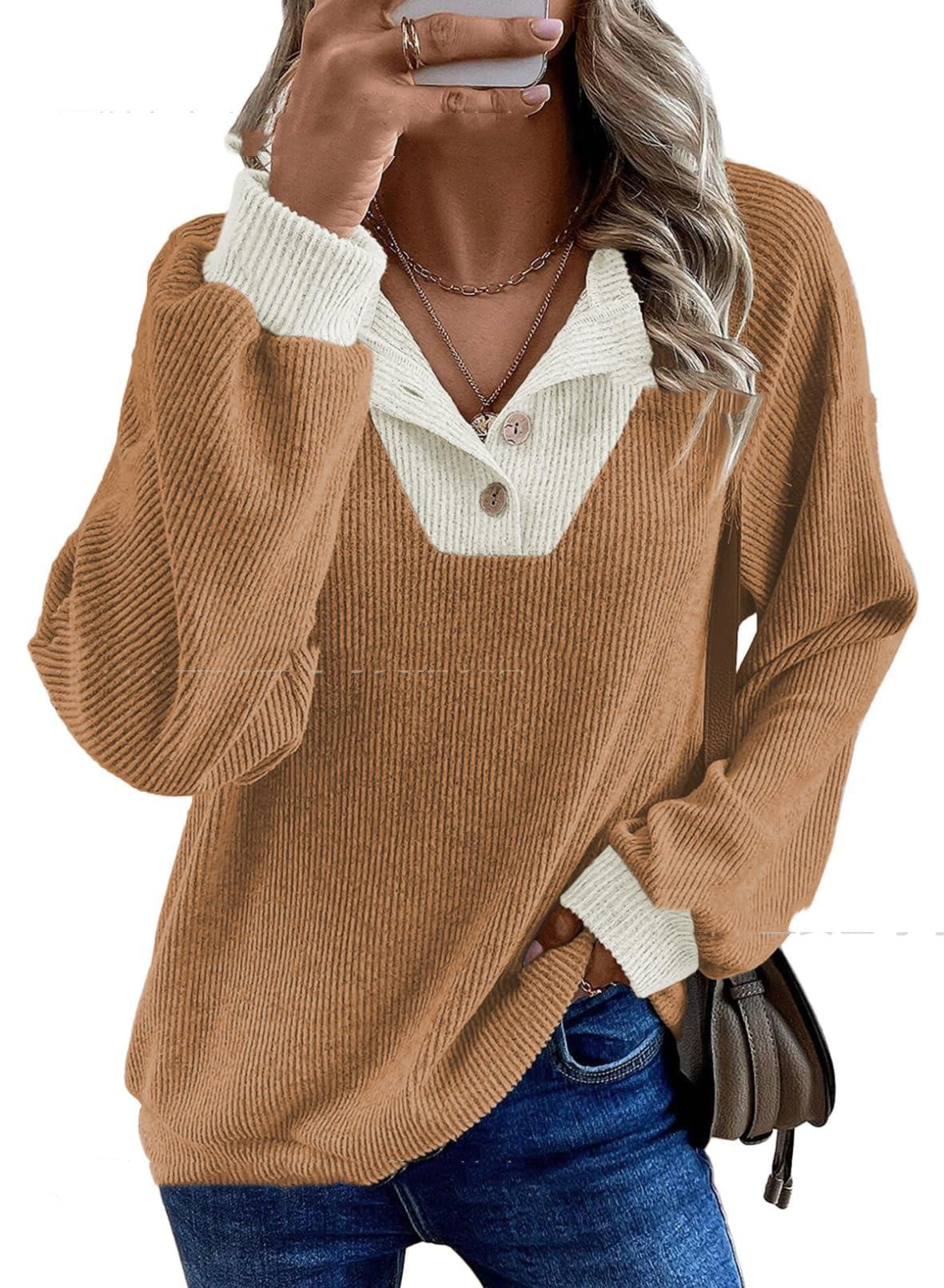 Tabitha Robinson | Ribbed Knit Collared Sweater